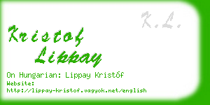 kristof lippay business card